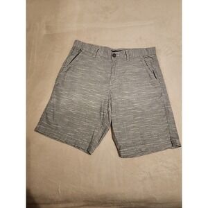 Marc Anthony Chino‎ Shorts Men's 30 Blue White Geometric Pattern Cotton Blend